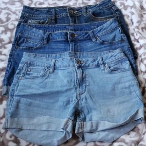 3 Pairs Women's a.n.a denim shorts